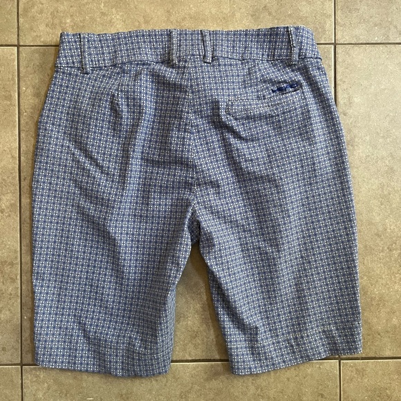 Head Womens Sz 8 Memory Stretch Golf Shorts 9” Inseam Geometric Pattern Blue - Picture 4 of 5